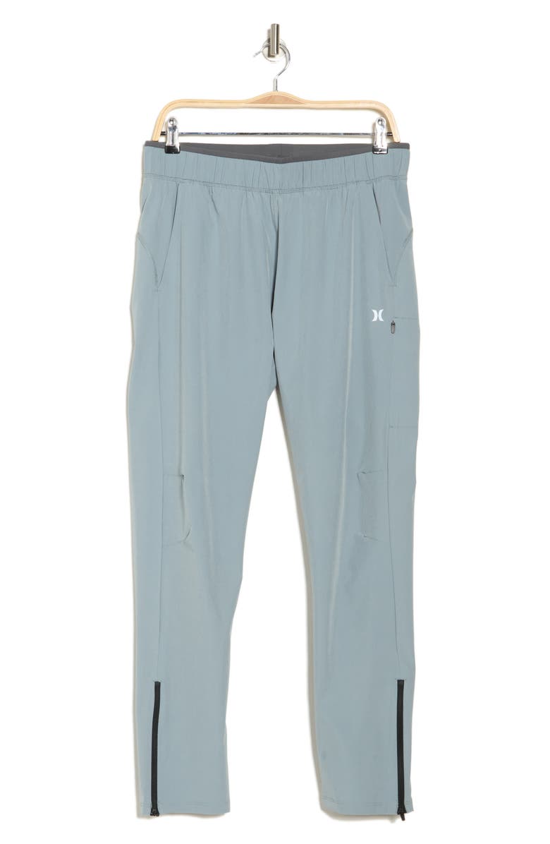 Hurley Exist Icon Water Repellent Zip Hem Pants, Alternate, color, Gladiator Grey
