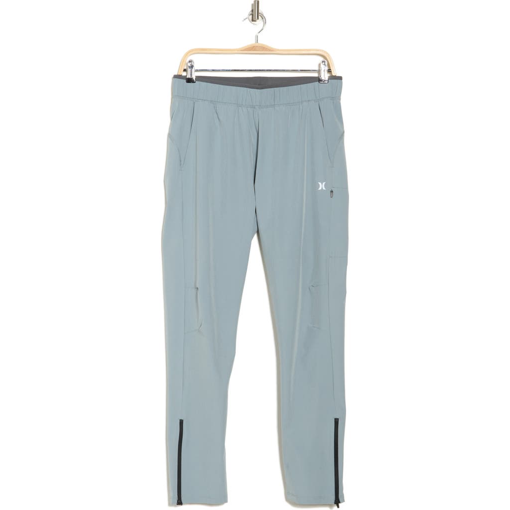 Hurley Exist Icon Water Repellent Zip Hem Pants In Gladiator Grey