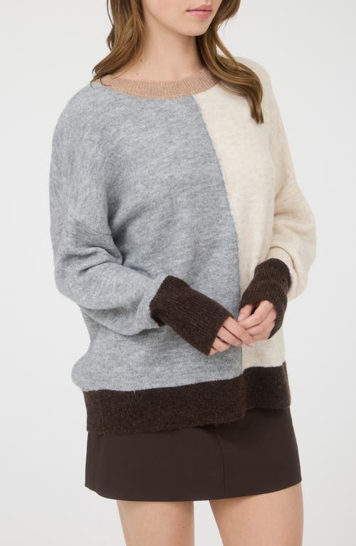 Blu Pepper Two-tone Sweater In Multi
