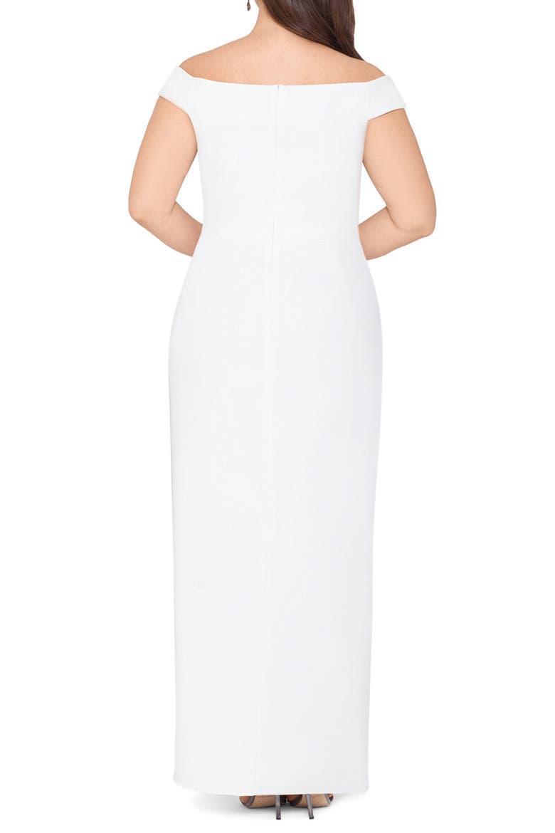 Xscape Tulip Hem Gown, Alternate, color, IVORY