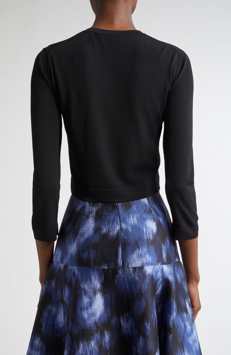 Michael Kors Collection Baby Cardigan, Alternate, color, Black