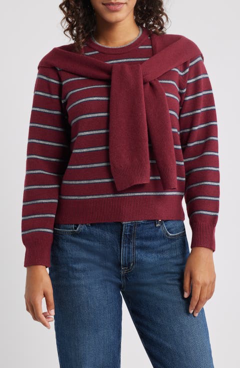 Twofer Tie Sleeve Sweater
