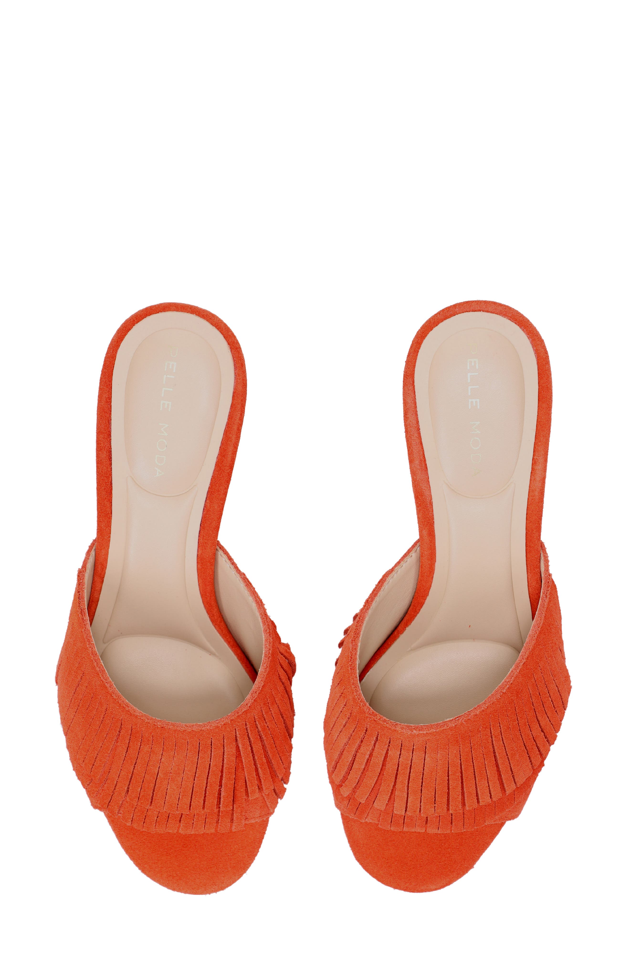 Venna Fringe Slide Sandal, Alternate, color, CHILI