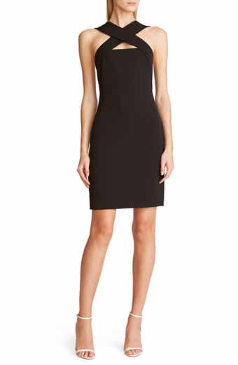 Andie Crossover Neck Cocktail Dress
