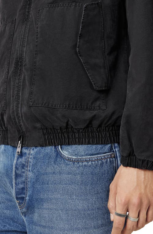 Allsaints Holman Ramskull Cropped Jacket In Black
