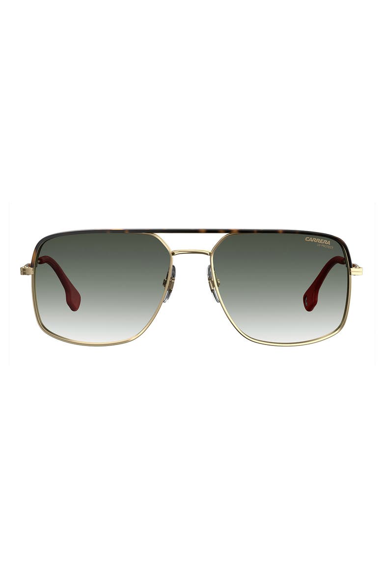 60mm Oversize Navigator Sunglasses, Main, color, GOLD BLACK