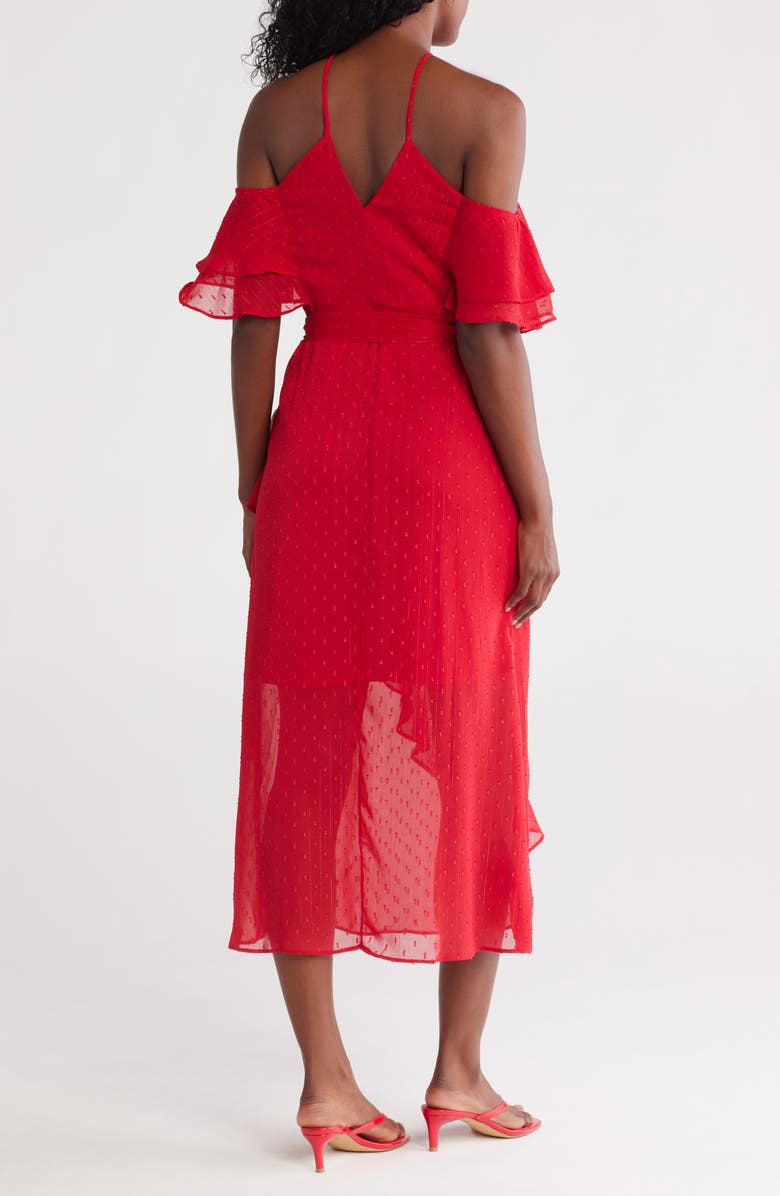 Julia Jordan Tiered Ruffle Halter Dress, Alternate, color,