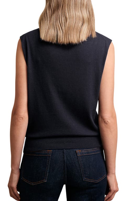 Reiss Harper Funnel Neck Sleeveless Wool Sweater In Blue