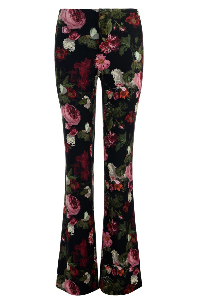 Alice + Olivia Floral Teeny Bootcut Pants, Alternate, color, Be Still