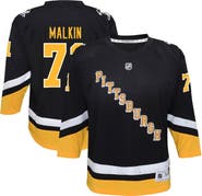 Outerstuff Youth Evgeni Malkin Black Pittsburgh Penguins 2021/22 Alternate Replica Player Jersey
