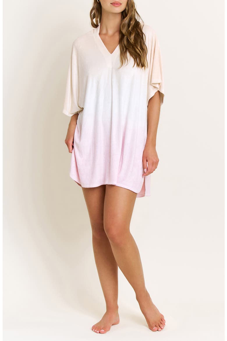 Take a Break Oversized Hoodie, Main, color, SUNSET DIP-DYE