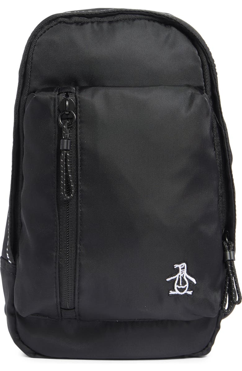 Original Penguin Sport Sling Crossbody Bag, Main, color, Black