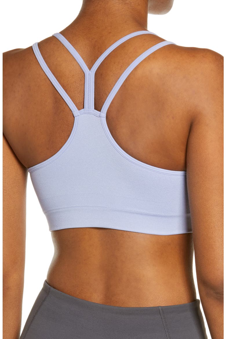 Seamless Strappy Sports Bra, Alternate, color, BLUE THISTLE