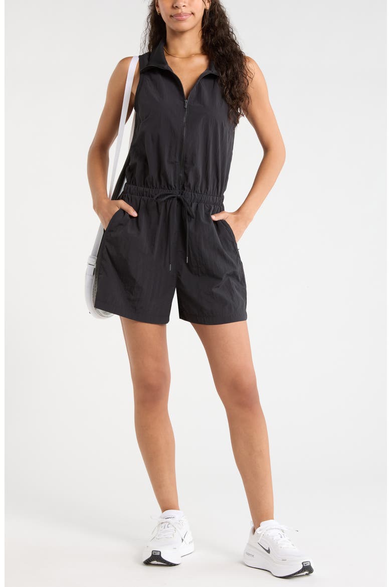 Travel Lite Romper, Alternate, color, BLACK