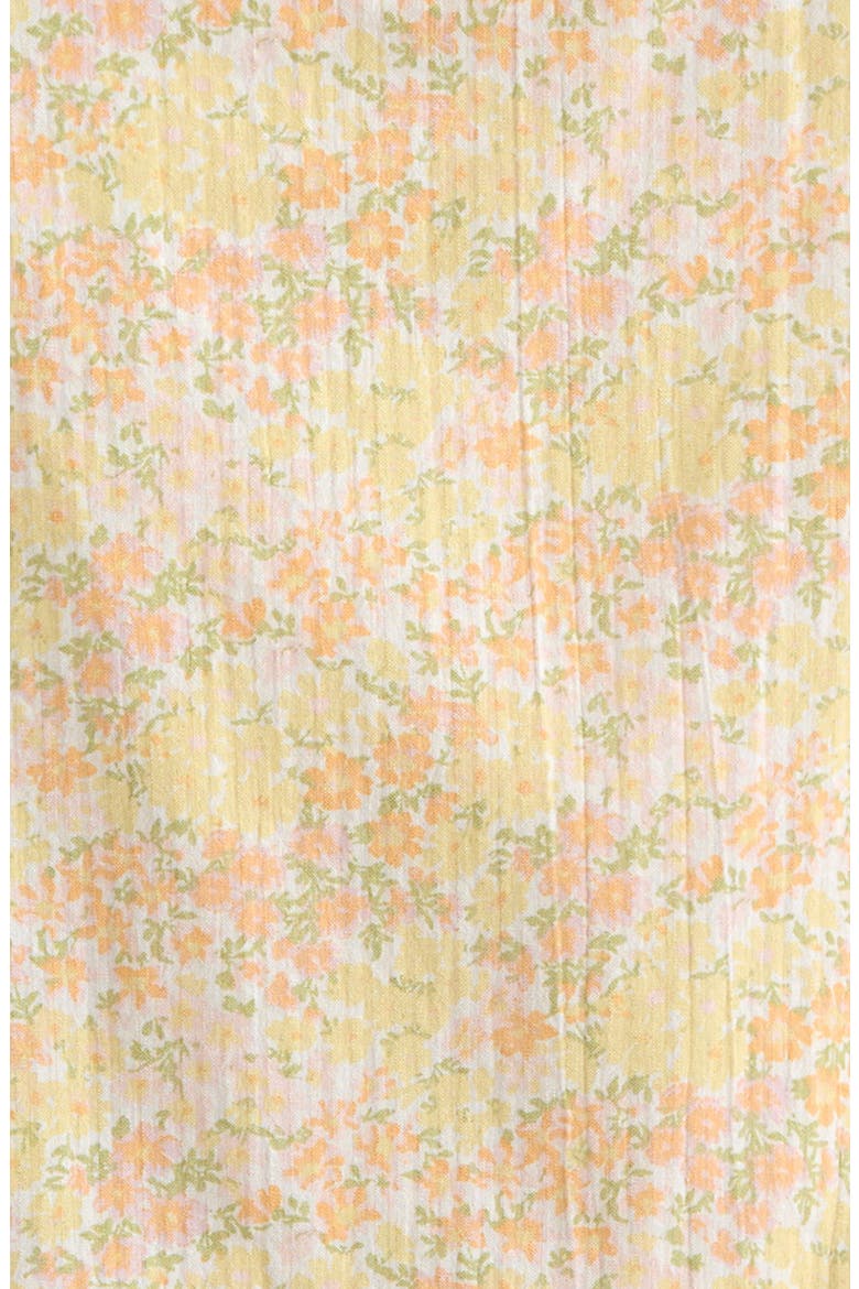 Kids' Bow Pintuck Cotton Dress, Alternate, color, YELLOW/ PINK BLOOMING MEADOW