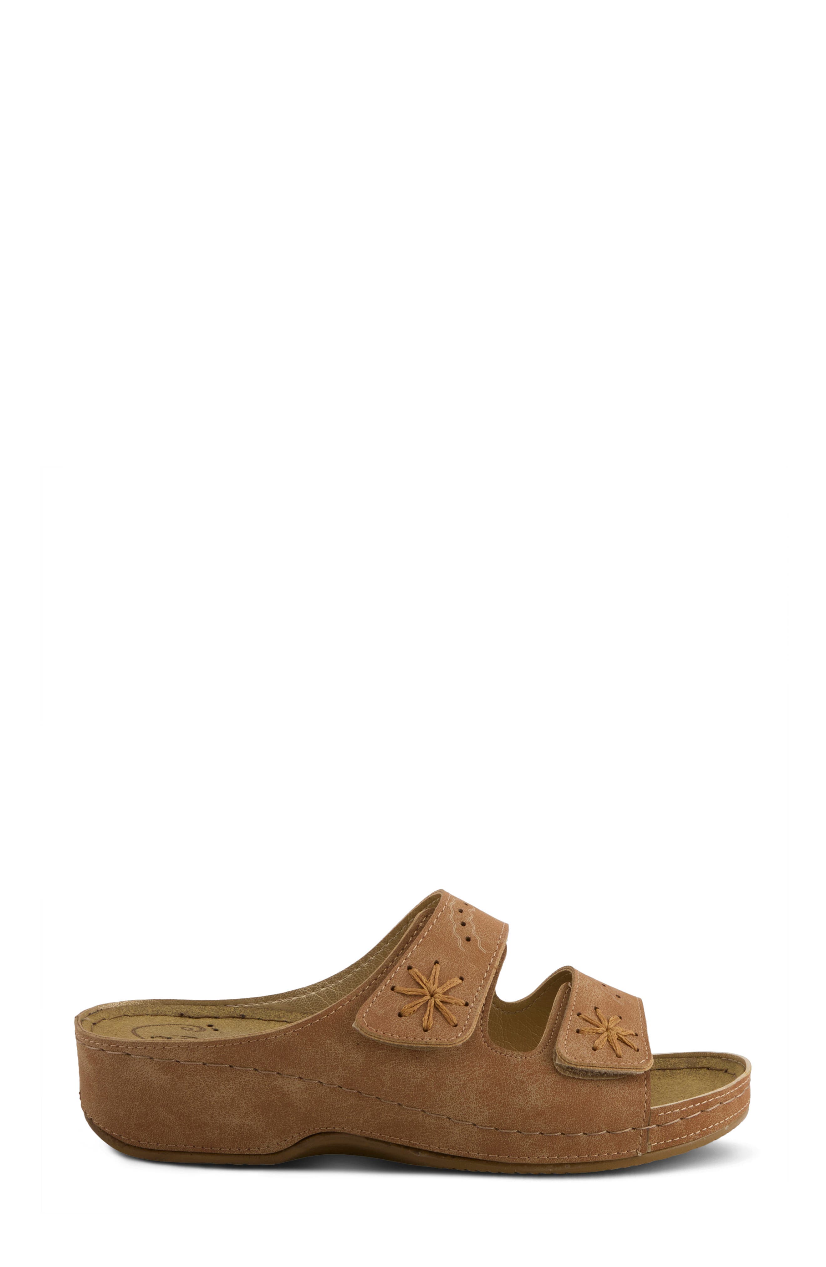 Double Strap Wedge Sandal, Alternate, color, TAN