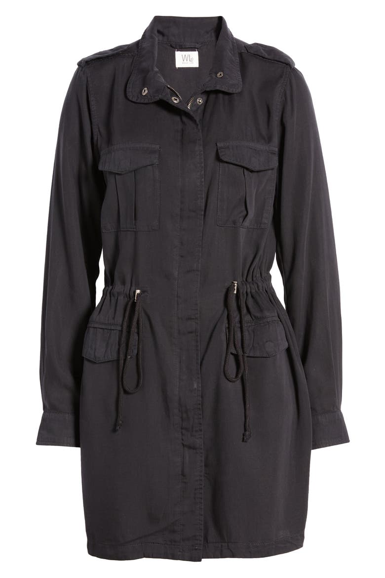 Road Trim Split Hem Zip-Up Jacket, Alternate, color, VINTAGE BLACK