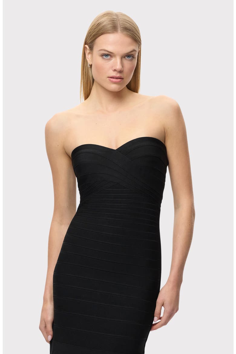 Sara Bandage Mermaid Gown, Alternate, color, BLACK