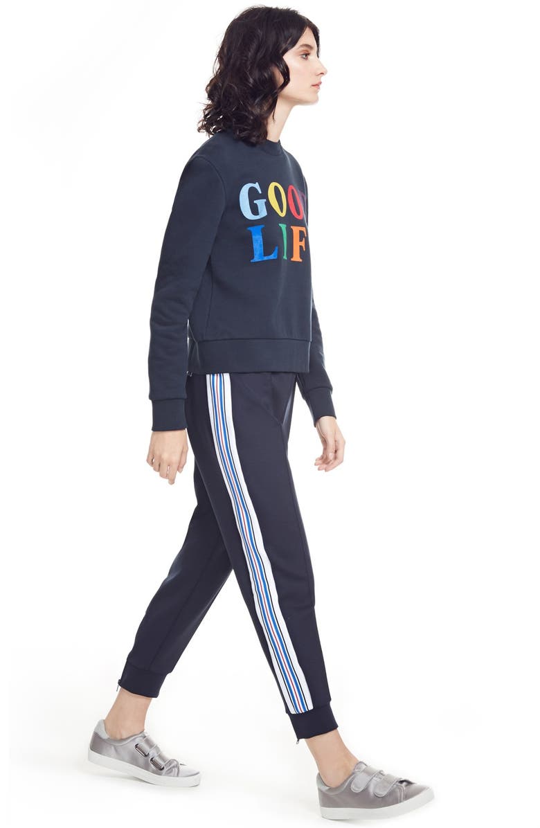 être cécile Ribbed Stripe Track Pants, Alternate, color,