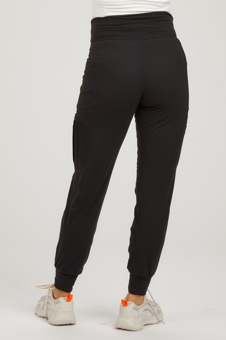 Cargo Pocket Jogger Pants, Alternate, color, Black