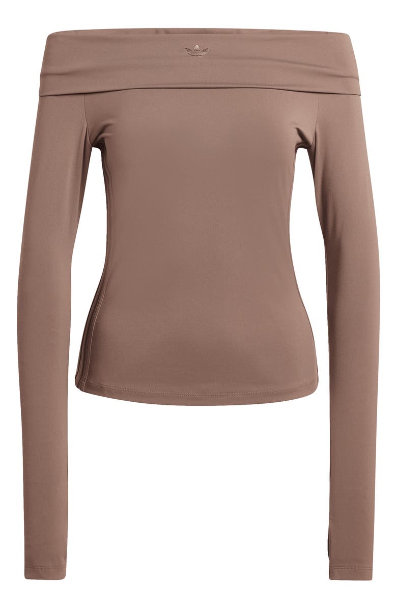 adidas Originals Essentials Off the Shoulder Long Sleeve Top, Alternate, color, 
