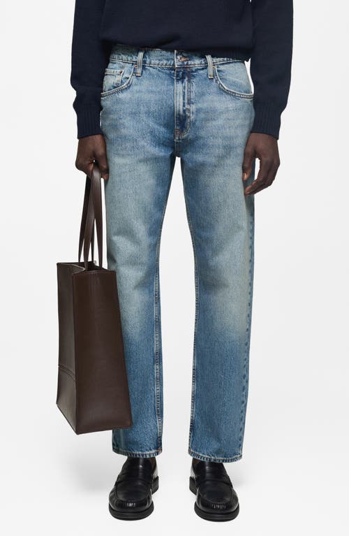 Mango Men's Relaxed-fit Medium Wash Jeans In Medium Vintage Blue