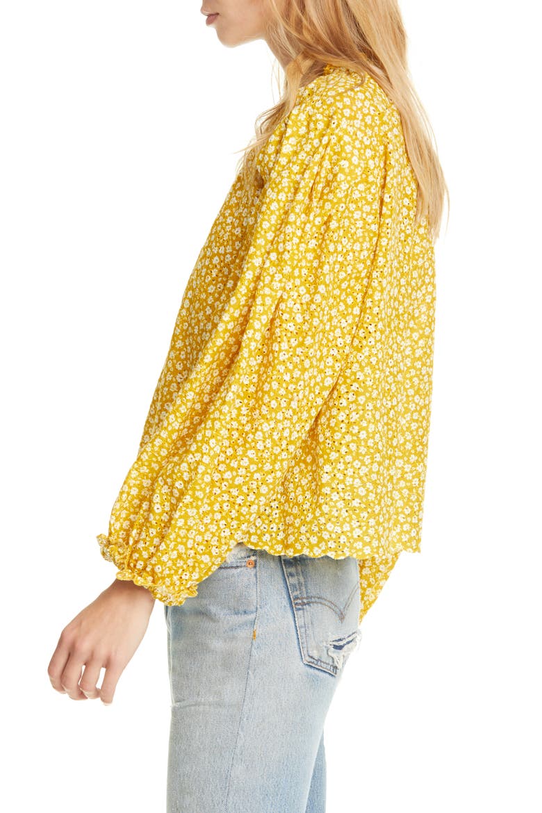 The Chime Top, Alternate, color, SUNBEAM LEOPARD FLORAL