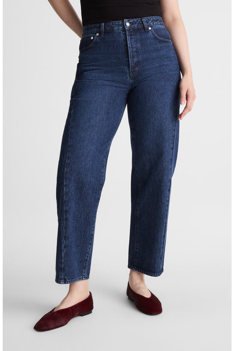 Pieced Barrel Jeans, Alternate, color, MCKINNEY WASH
