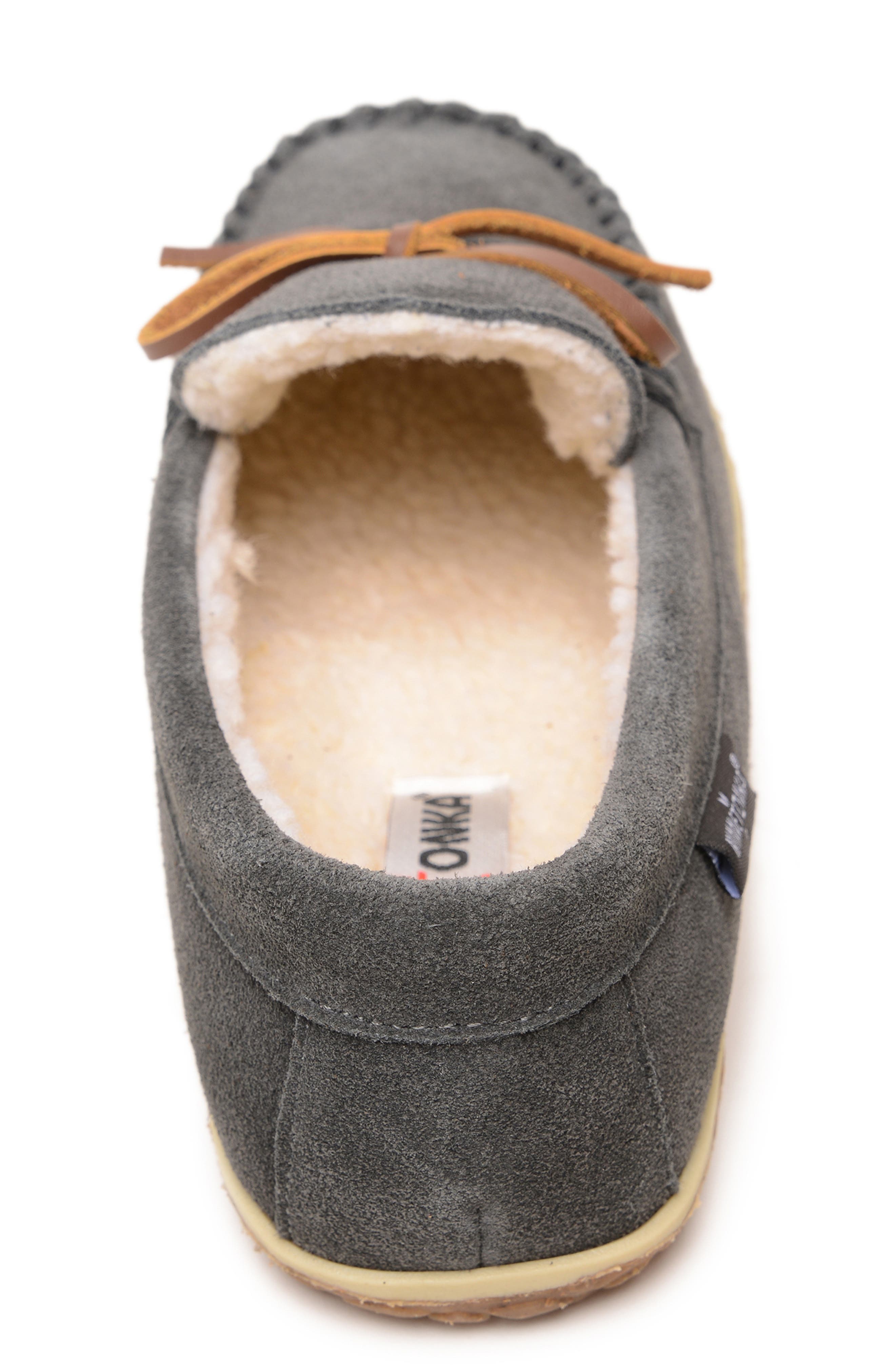 Minnetonka Tomm Faux Shearling Lined Moccasin, Alternate, color, 