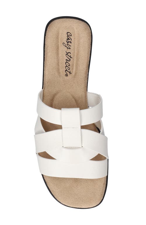 Easy Street Lakeport Slide Sandal In White