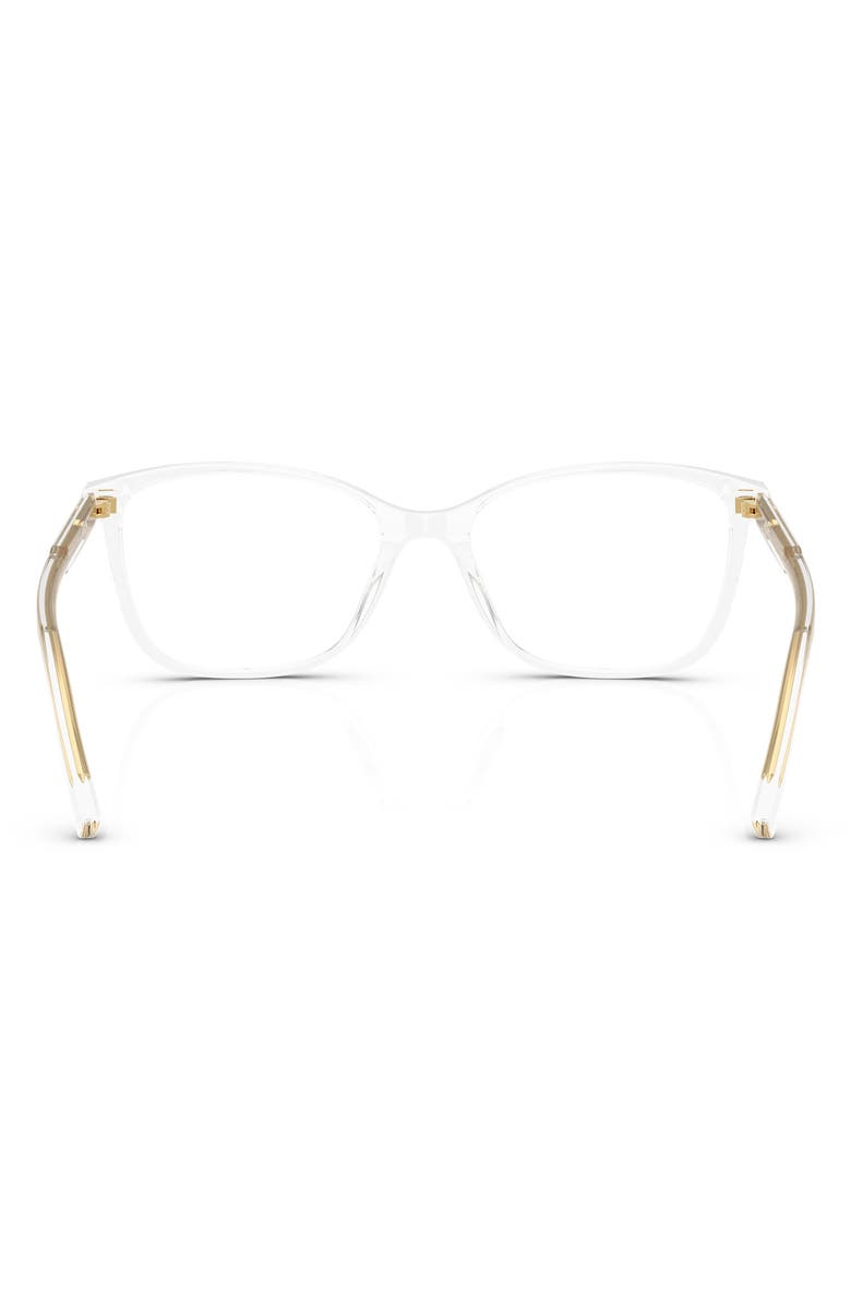 Dolce&Gabbana 52mm Rectangular Optical Glasses, Alternate, color, Crystal / Demo Lens
