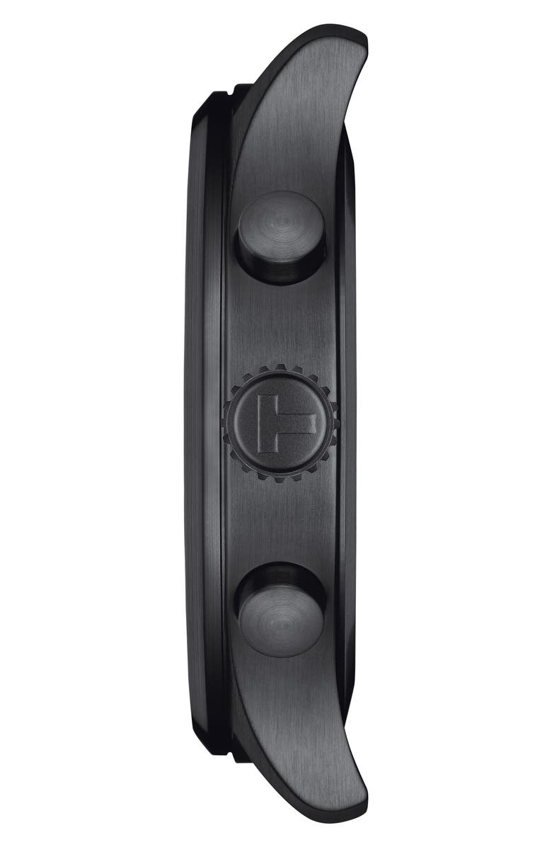 Tissot Chrono XL Chronograph Leather Strap Watch, 45mm, Alternate, color, Black/ Black