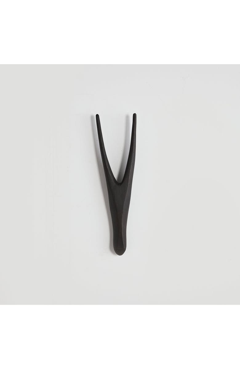 kanju Interiors African Antelope Wood Bokkie Head Wall Sculpture, Main, color, Black