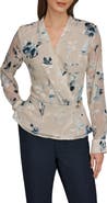 Donna Karan New York Burnout Wrap Top