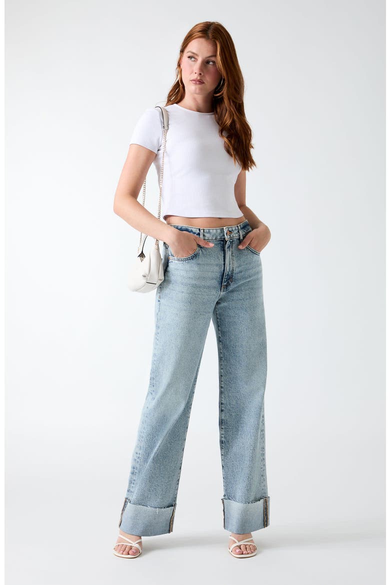 Rey Wide Leg Jeans, Alternate, color, CTBU-DARK