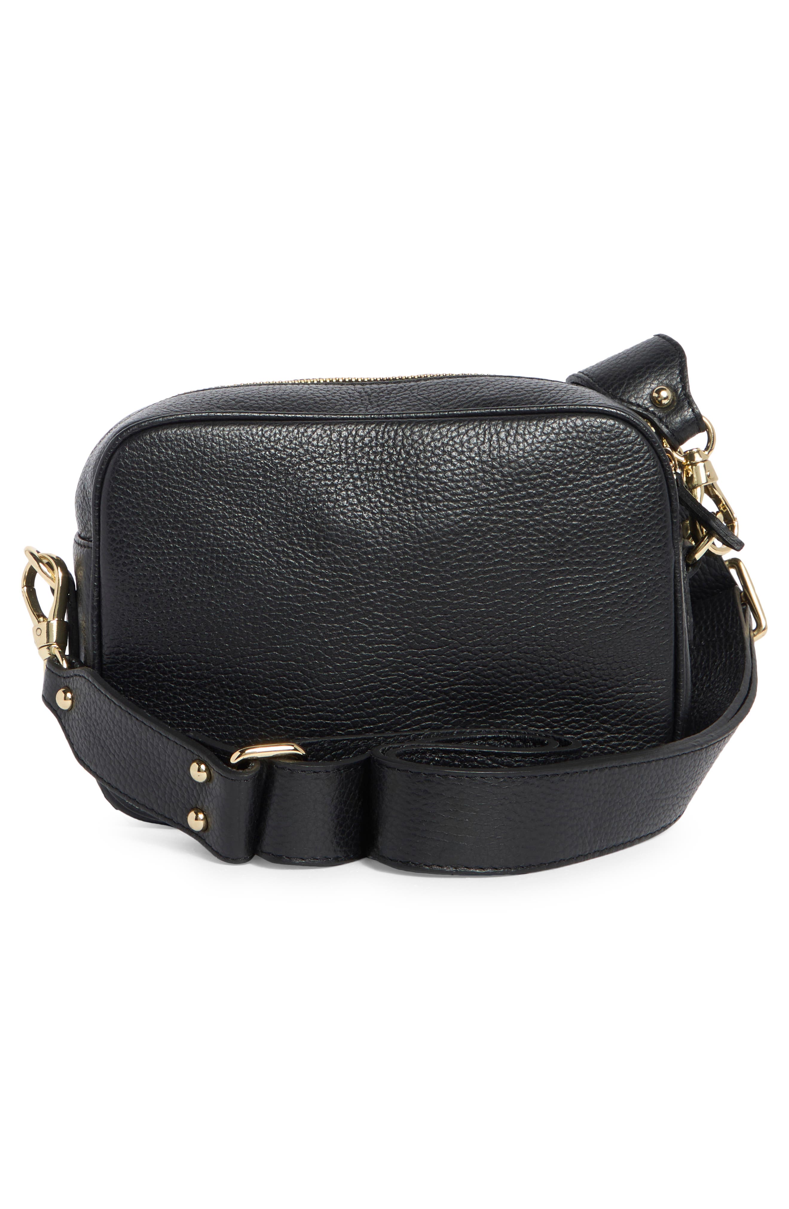 VALENTINO BY MARIO VALENTINO Mia Rock Stud Leather Crossbody Bag, Alternate, color, Black