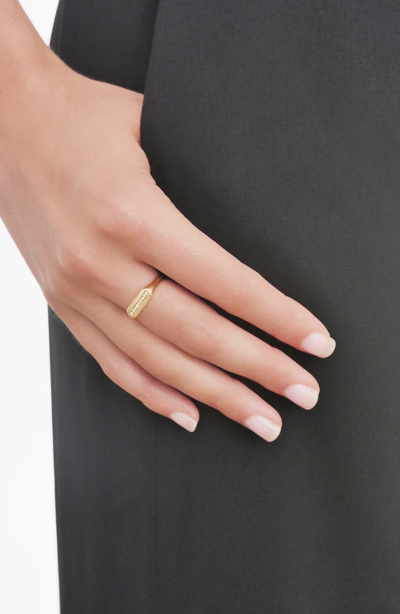 Bony Levy Kiera Boyfriend Diamond Signet Ring, Alternate, color, 