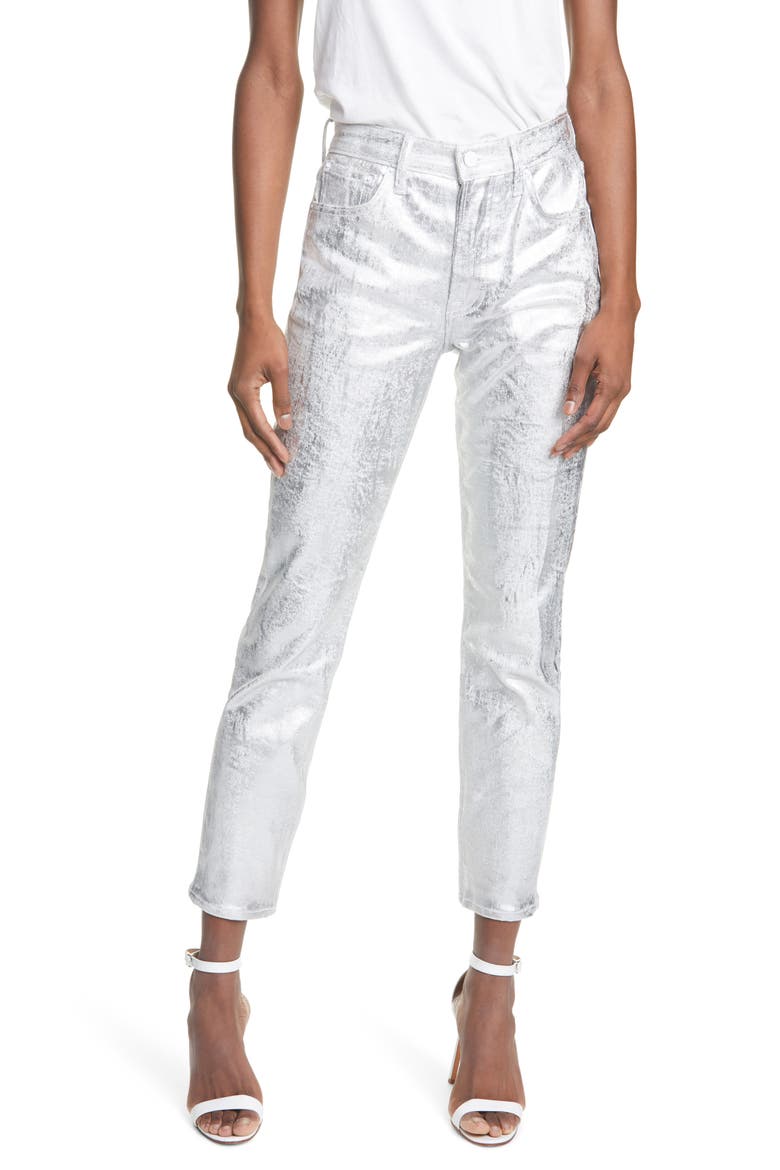 Karolina Coated High Waist Skinny Jeans, Main, color, BETTER THAN YOU