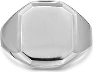 David Yurman Men's Streamline Signet Ring in Sterling Silver, 18mm