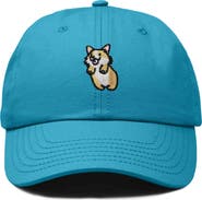 Dalix Leaping Corgi Embroidered Cap