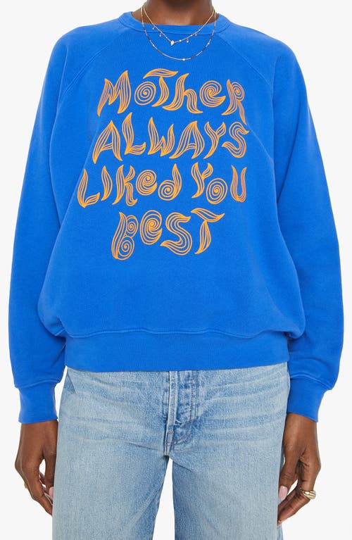 Mother The Biggie Concert Patch Sweatshirt In Blue