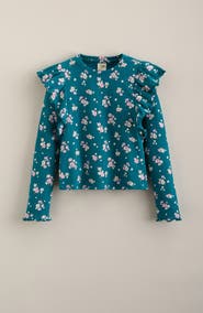 Tucker + Tate Kids' Ruffle Sleeve Rib Top