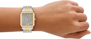 Deco II Two-Tone Diamond Quartz Bracelet Watch, 32mm