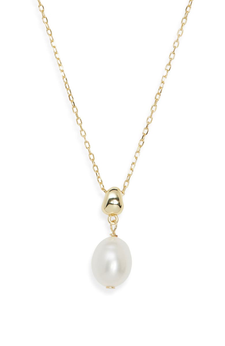 ARGENTO VIVO Imitation Pearl Pendant Necklace, Alternate, color, Gold