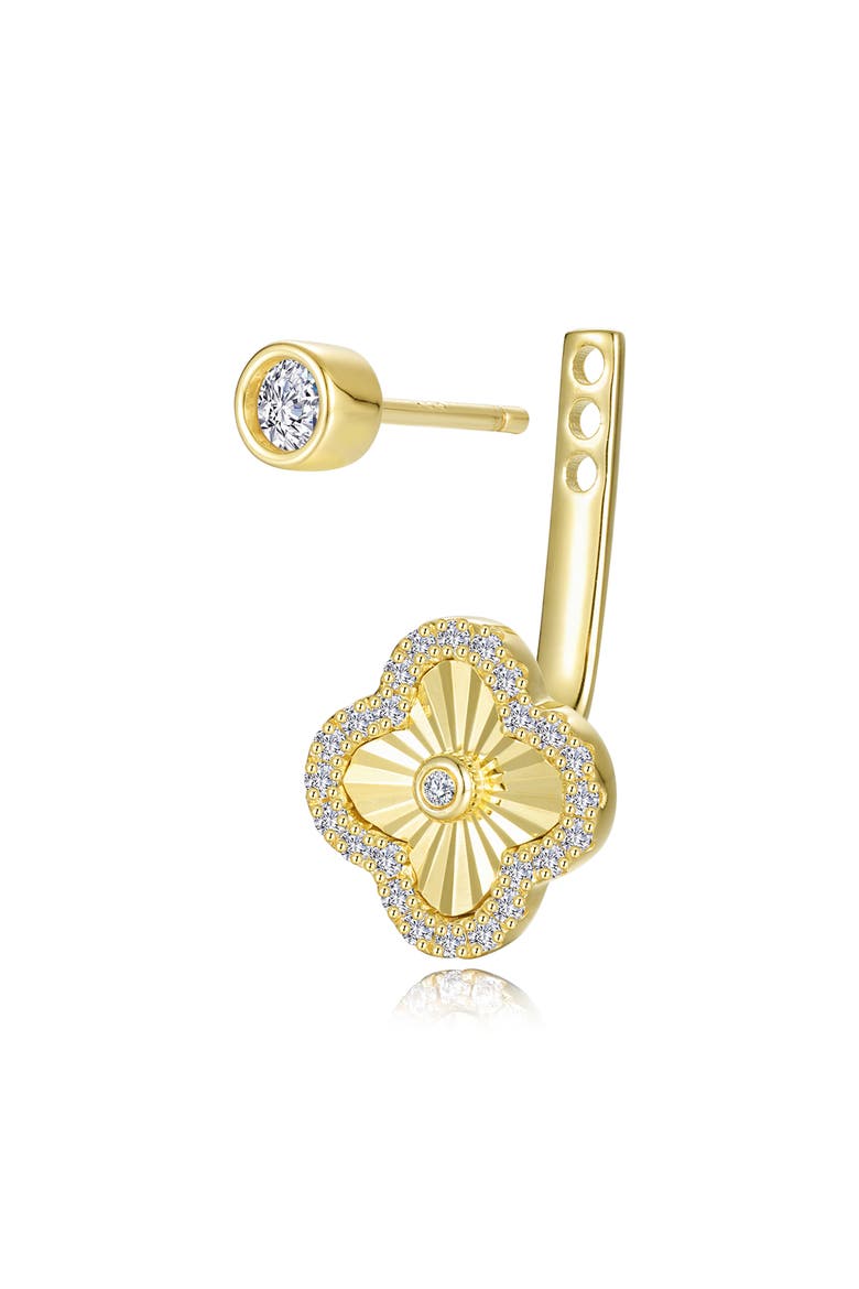 Classic Clover Jacket Earrings, Main, color, WHITE