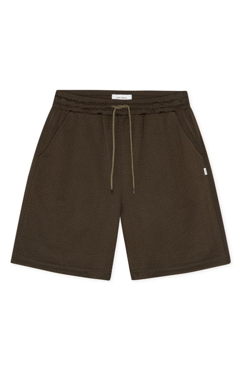 Les Deux Shawn Mesh Shorts, Alternate, color, Turkish Coffee Brown