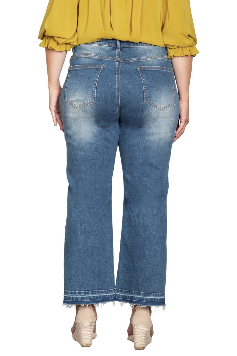 Relaxed Release Hem Straight Leg Jeans, Alternate, color, INDIGO RINSE