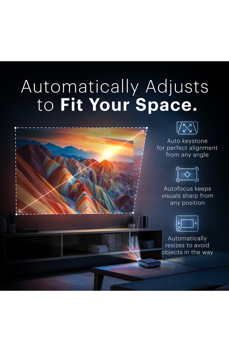 Kodak Luma 500 Pico Projector, Full HD Smart Projector w/Google TV 11.0, Bluetooth & More!, Alternate, color, Black