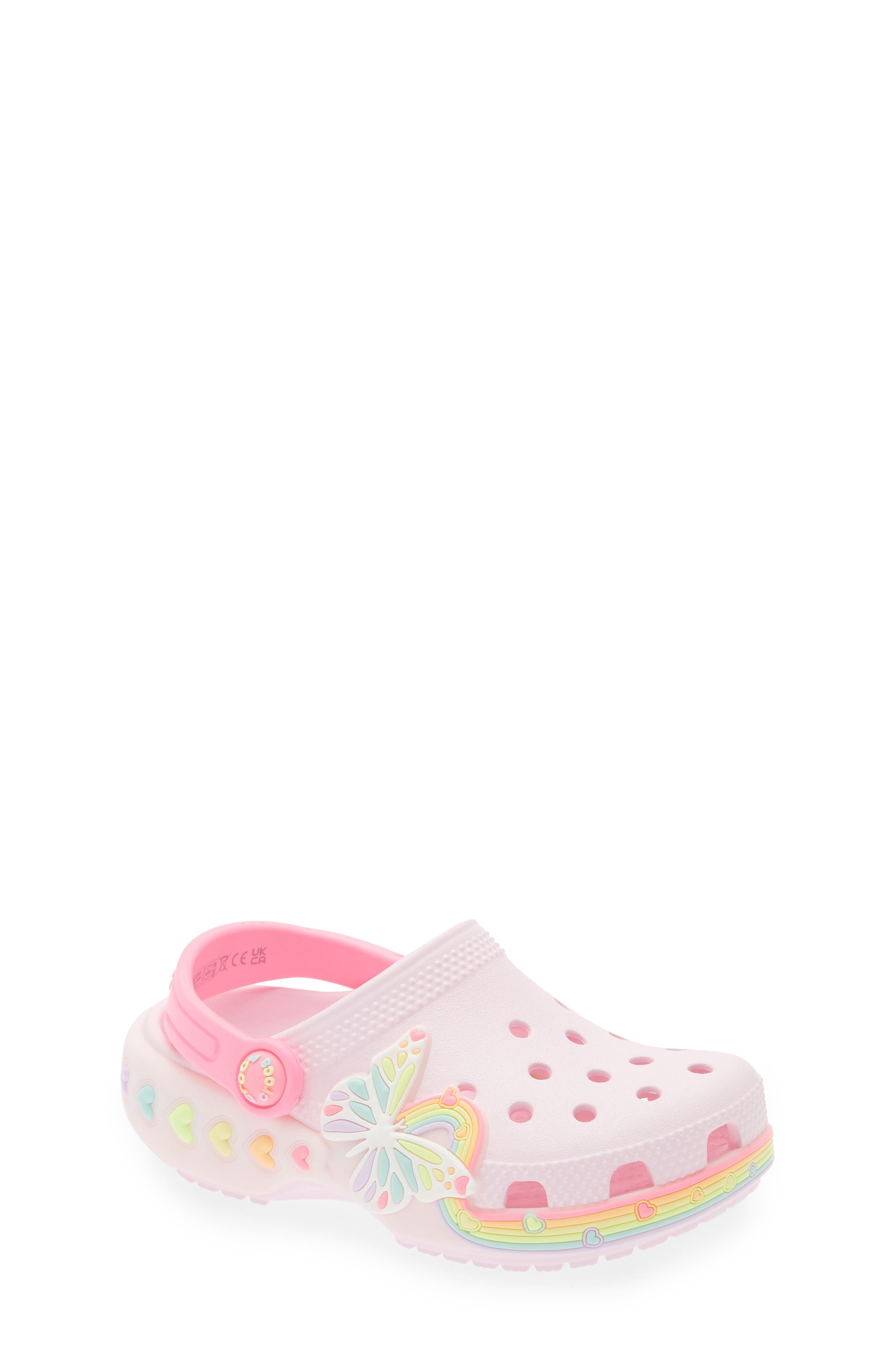Kids' Classic Butterfly Lights Clog, Main, color, PINK MILK