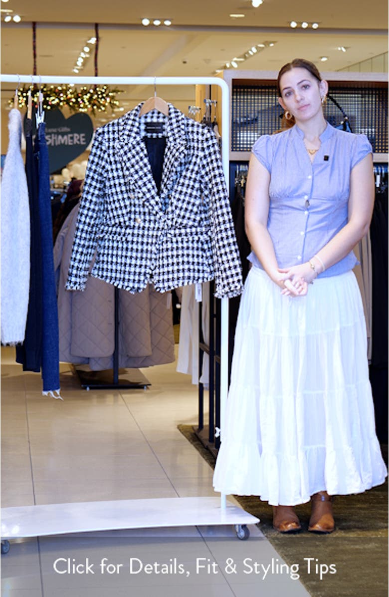 Check Tweed Double Breasted Blazer, sales video thumbnail